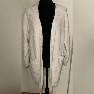 Luna Ivy Womens Cream Color Cardigan Sweater Size S/M